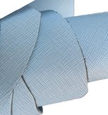 Vitello Stampato Saffiano Azzurro - Colore : Azzurro, Dimensione media della pelle : 1,2 m² - 13 sq. ft. - 1,4 yd²