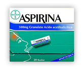 Aspirina Granulato - Trattamento sintomatico di mal di testa, febbre e dolori da lievi a moderati - 20 bustine 500 mg