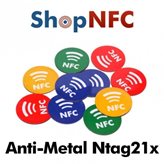 On-Metal NTAG213/6 Stickers with NFC Logo - NFC Chip : NXP NTAG213- Visual : NFC Logo - Color