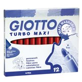 Pennarelli Turbo Giotto Turbo Maxi punta larga 1-3 mm rosso 456011 (cfz. 12)