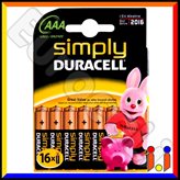 Duracell Simply Alcaline Ministilo AAA - Blister 8 Batterie