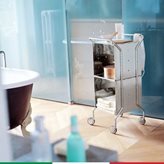 Graepel spa Carrello da bagno cassettiera 39x45xh94 cm con telaio in acciaio inox 1810 cubi in alluminio Weel-U