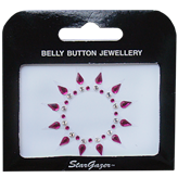 Belly Button Jewellery Fucsia - Tattoo Strass Adesivi
