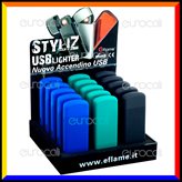 E-Flame Accendino USB Antivento Ricaricabile - Box da 15 Accendini