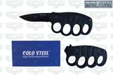 COLD STEEL Cold Steel Black 2 in 1 Tirapugni con coltello a scomparsa in acciaio 7cr17