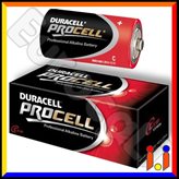 Duracell Procell Alcaline Mezzatorcia C - Box 10 Batterie