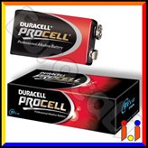 Procell Duracell Constant Power 6LR61 E-Block Transistor 9V for Low Drain Devices Pile Alcaline - Confezione da 10 Batterie