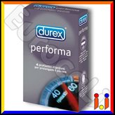 Preservativi Durex Retard ad Azione Ritardante e Forma Easy-On - Confezione da 4 Profilattici