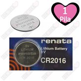 CR2016 Batteria a bottone Pila Litio Renata CR 2016 90 mAh 3 V 1 pz.
