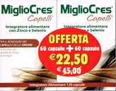 Migliocres Capelli integratore donna OFFERTA 60 + 60 capsule