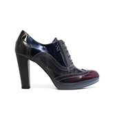 Nero Giardini Laced Shoes Woman in Leather A615950D 613 Black - Size : 37, Color : Black, Season : Fall Winter, Gender : Woman