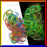 Loom Bands Elastici Colorati Glow 1 Fosforescenti - Bustina da 1000 pz