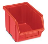 Contenitore porta minuterie in plastica impilabili 16x25x12,9 - Colore : Rosso// Set da : 30
