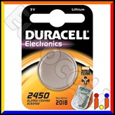 Duracell Lithium CR2450 / DL2450 / ECR2450 Pila 3V - Blister 1 Batteria