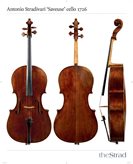 The Strad Poster Stradivari Antonio cello, "Saveuse" 1726