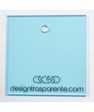 Lastra plexiglass azzurro trasparente 610 acridite - Spessore : 3 mm, Dimensioni lastra : cm 49x99, Bordo : Opaco - Taglio sega