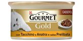 Gourmet Gold Casserole Gr.85 Con Manzo E Pollo In Salsa Con Pomodori
