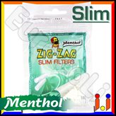 Zig Zag Slim 6mm Al Mentolo - Bustina da 150 Filtri