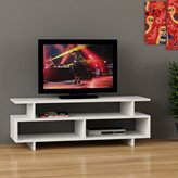 Enduring mobiletto porta TV fisso design in legno 120x40 cm - Colore : Bianco