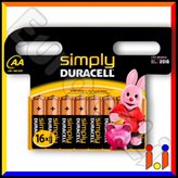 Duracell Simply Alcaline Stilo AA - Blister 8 Batterie