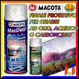 Spray Macota Mac DecÃ² - Finale Protettivo per Quadri ad Olio, Acrilico e Carboncino - Tinta : Disegni a Carboncino e Pastello
