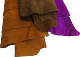 Suede Double Butt Calf Skin n.2 - Color : Dark Brown, Average dimension of a skin : 0,7 m² - 7,7 sq. ft. - 0,8 yd²
