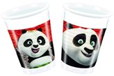 Confezione 8 bicchieri in plastica Kung-Fu Panda
