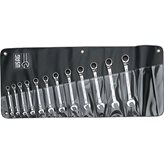 Set of 12 reversible ratchet combination wrenches - Weight kg : 1,5