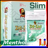 Zig Zag Slim 6mm Al Mentolo - Box 10 Bustine da 150 Filtri