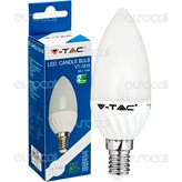V-Tac VT-1818 Lampadina LED E14 4W Candela - Colore : Bianco Caldo