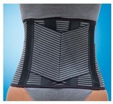 corsetto elastico lombosacrale con rinforzi paravertebrali e supporto lombare a "V" - Circonferenza bacino : Medium (da 90 a101 cm)