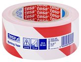 Nastro adesivo per segnalazione di superfici in PVC bianco/rosso - Colore : bianco/rosso, Lunghezza (mt) : 33, Altezza (mm) : 50