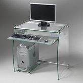 Scrivania computer porta PC in vetro Clear