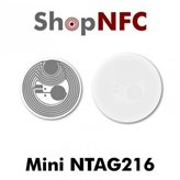 Tag NFC NTAG216 18/21mm adesivi - Formato : Bianchi