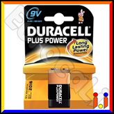 Duracell Plus Pila 6LR61 Alcalina E-Block Transistor 9V Lunga Durata - Blister da 1 Batteria