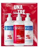 Saugella Bundle Dermoliquido Una su tre - Detergente intimo per le donne in età fertile - 3 flaconi da 200 ml