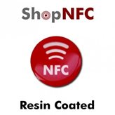 Resin Coated NFC Stickers for Metal Surfaces - NFC Chip : NXP NTAG216- Custom Printing : NFC Logo