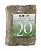 Nour Sapone di Aleppo cubo da 200 g al 20% olio alloro
