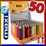 Bic Maxi J26 Grande Colori Assortiti - Box da 50 Accendini