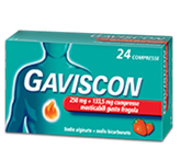 Gaviscon 24 Compresse Gusto Fragola 250mg+133,5mg