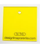 Lastra plexiglass giallo trasparente 720 acridite - Spessore : 3 mm, Dimensioni lastra : cm 49x49, Bordo : Opaco - Taglio sega