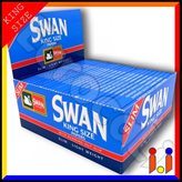 Cartine Swan Blu King Size Slim Lunghe Blue - Scatola da 50 Libretti