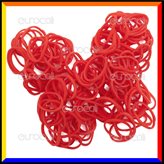 Loom Bands Elastici Colorati Rosso - Bustina da 600 pz