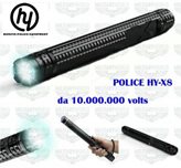 HONGYE POLICE EQUIPMENT Dissuasore elettrico modello Police HY-X8 a mazza da 10.000.000 Kv