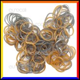 Loom Bands Elastici Colorati Oro / Argento - Bustina da 600 pz LB18