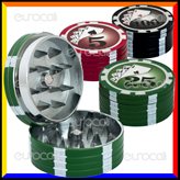 Grinder Poker Fiches Mini Tritatabacco 2 Scomparti in Metallo - Colore : Rosso 5