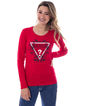 Guess T-shirt manica lunga Guess Rosso - Roses Tee Color - W93I90J1300