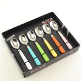 Eme Posaterie Set Cucchiaini da Gelato 6 pezzi 6 colori BRIO in acciaio 18/C in confezione Regalo Colori