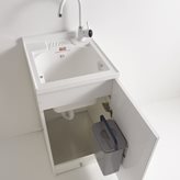 Eko - Mobile lavatoio con lavabo in materiale termoplastico resistente agli acidi PROFONDITA' cm 50