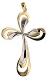 Croce da donna in Oro Giallo e Bianco 803321725399